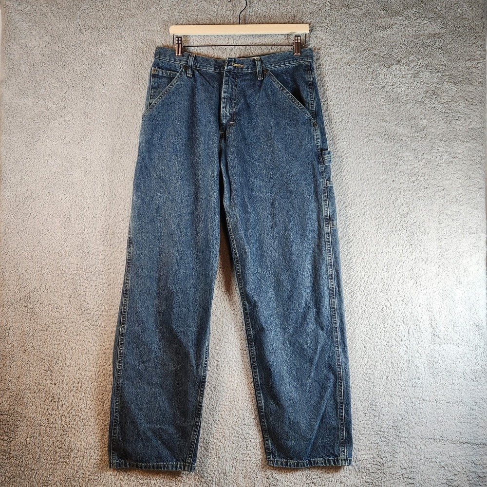 Bailey's Pt Jeans Mens 32 X 32 (Fits 31x31) Blue Denim 100% Cotton Straight Leg